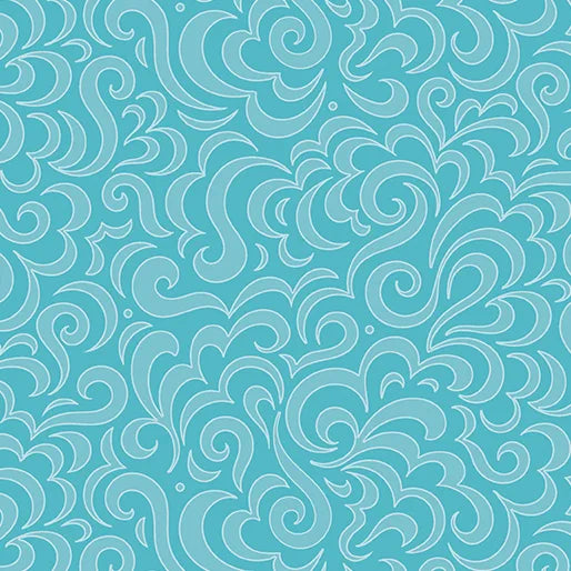Elegance Aqua Fabric Yardage - quilt fabric for sewing and quilting projects