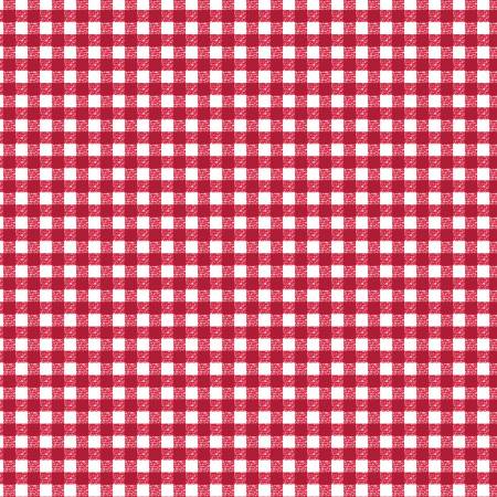 Barnyard Rules Red Check Fabric Yardage