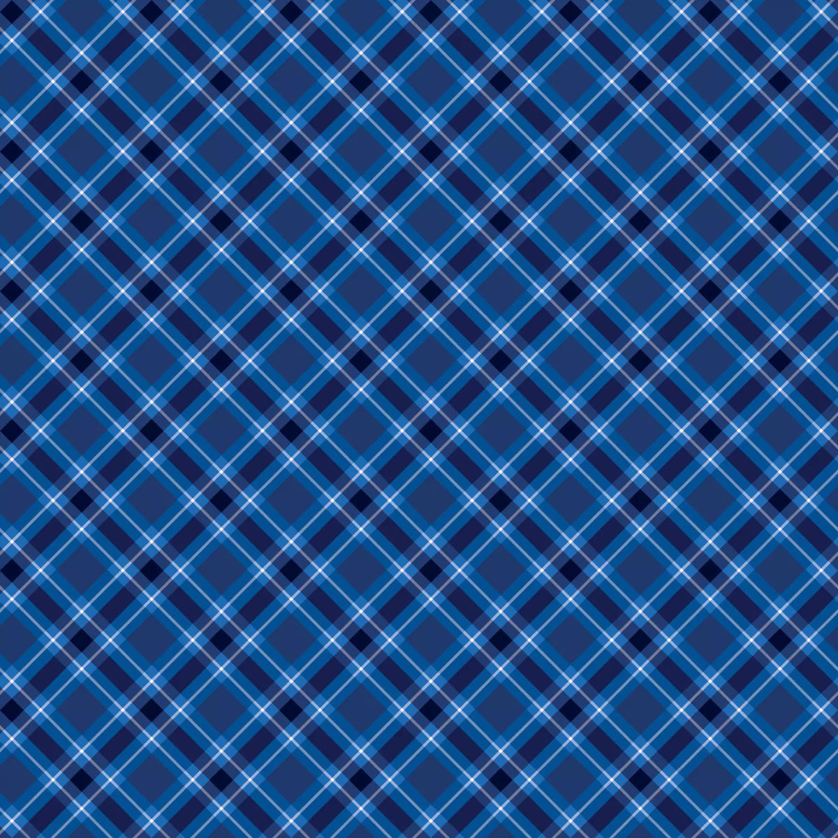 Plaid Navy 108" Wide Quilt Backing Fabric