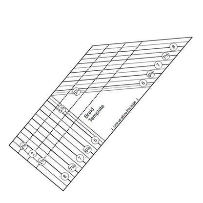 Braid Template uses 1" to 3" strips - image 2 - quilting supply from Quilted Joy