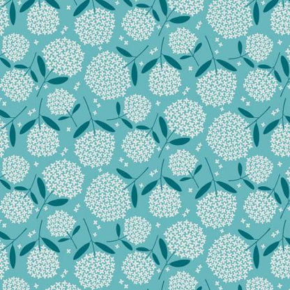 Fiori Medium Turquoise 108" Wide Quilt Backing Fabric