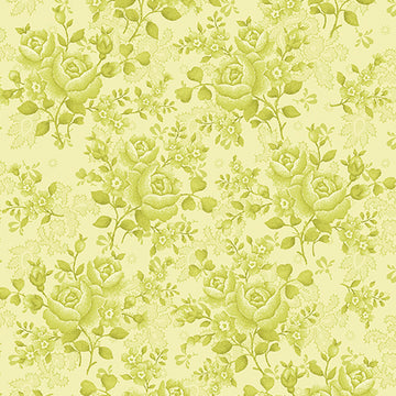Climbing Rose Lime 108" Wide 3 Yard Quilt Fabric Back Pack - image 1 - wide quilt backing fabric for longarm quilting