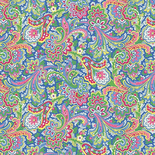 Khanti Paisley Multi 108" Wide 3 Yard Quilt Fabric Back Pack - image 1 - wide quilt backing fabric for longarm quilting