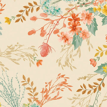 Montgomery Mountain Charm Cream 108" Wide Quilt Backing Fabric - wide quilt backing fabric for longarm quilting