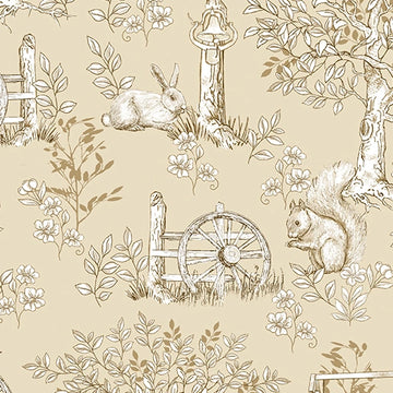 Montgomery Mountain Charm Sand Belle Toile 108" Wide 3 Yard Quilt Fabric Back Pack - wide quilt backing fabric for longarm q