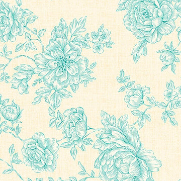 Always Harbor Wedding Blooms 108 inch wide quilt backing fabric