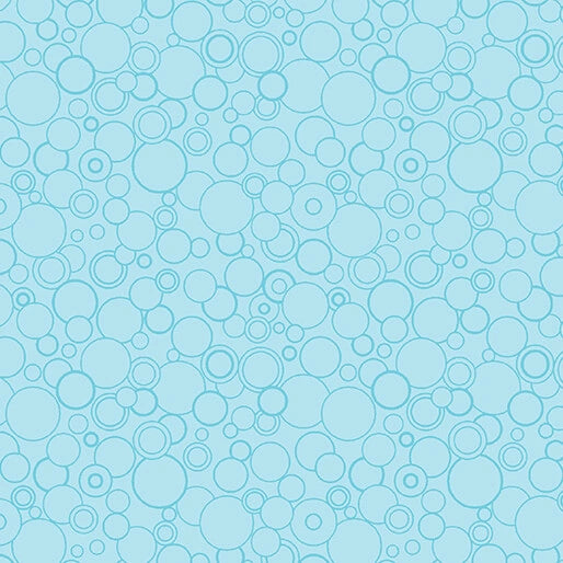 Cats Meow Light Teal Circling Around 108 inch 3 yard quilt back pack