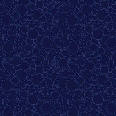 Cat's Meow Navy Circling Around 108" Wide 3 Yard Quilt Fabric Back Pack