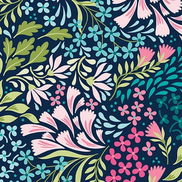 Garden Dalliance Indigo First Impressions 108 inch wide quilt backing fabric
