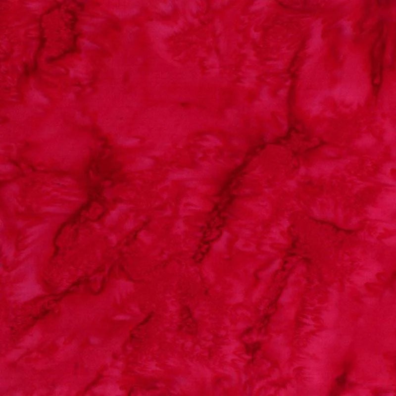 1895 Watercolors Red Batik Fabric Yardage - quilt fabric for sewing and quilting projects