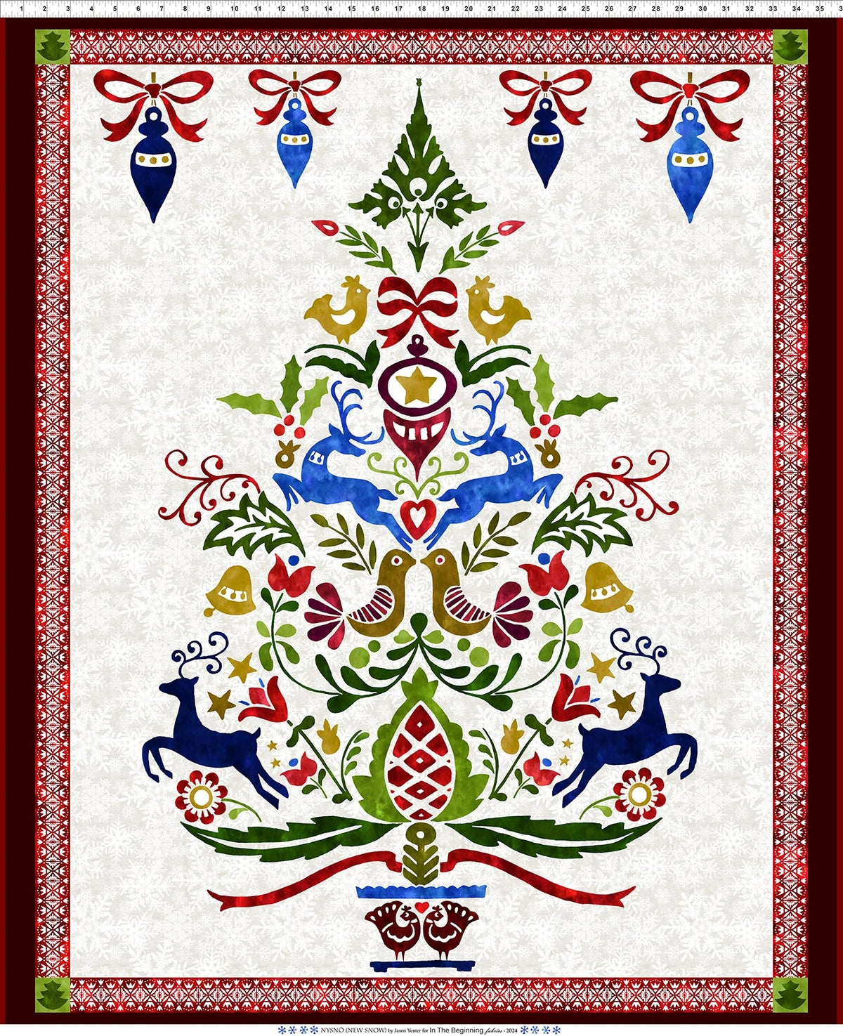 New Snow Panel - quilt fabric panel for quilting projects