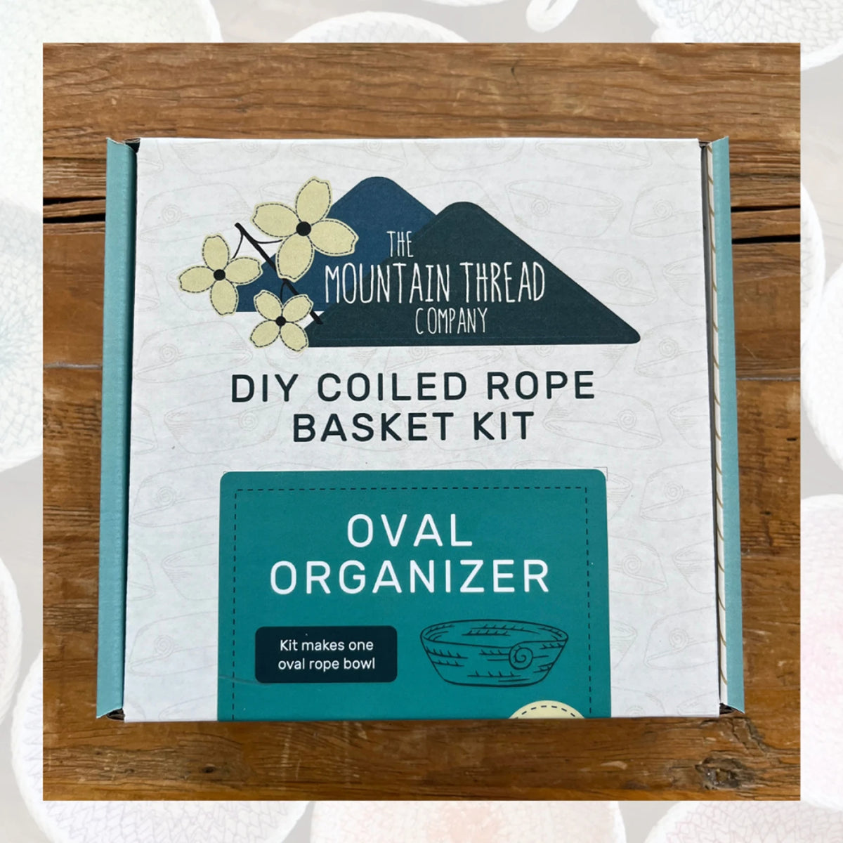 Coiled Rope Basket Kit Oval Organizer