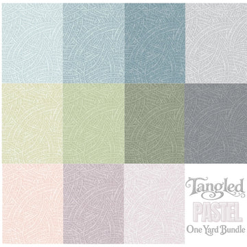 Tangled Pastel one yard bundle quilting cotton fabric display