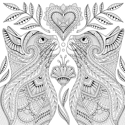 My Cat Mandala coloring book interior pages