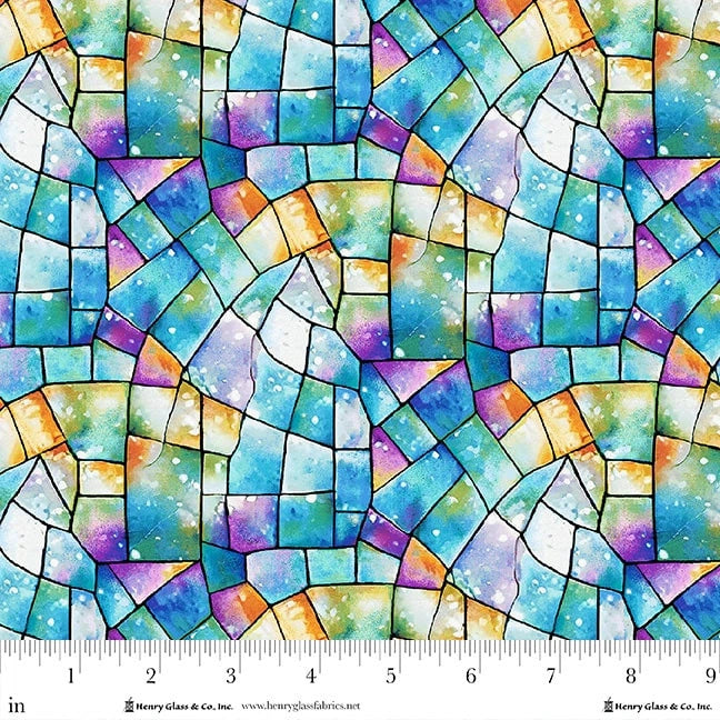 Kaleidoscope Blue Multi 108" Wide 3 Yard Quilt Fabric Back Pack - image 1 - wide quilt backing fabric for longarm quilting