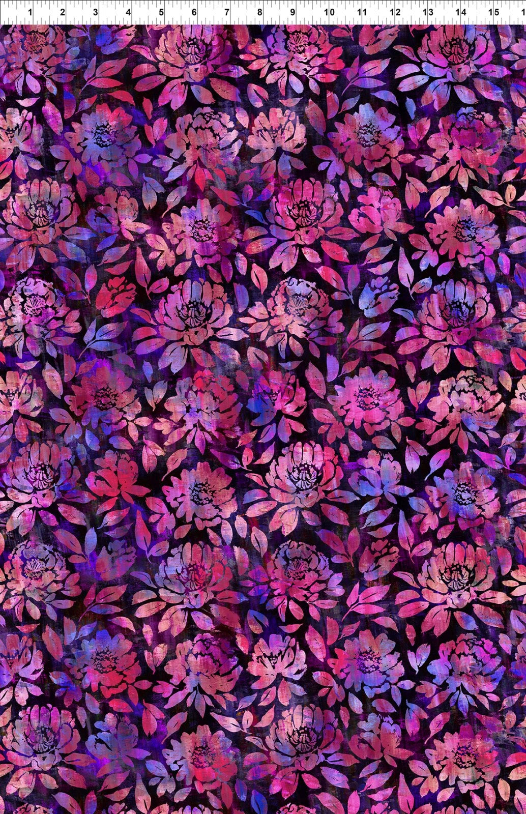 Halcyon II Magenta Blooms Fabric Yardage