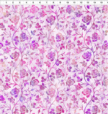 Halcyon II Pink Roses Fabric Yardage