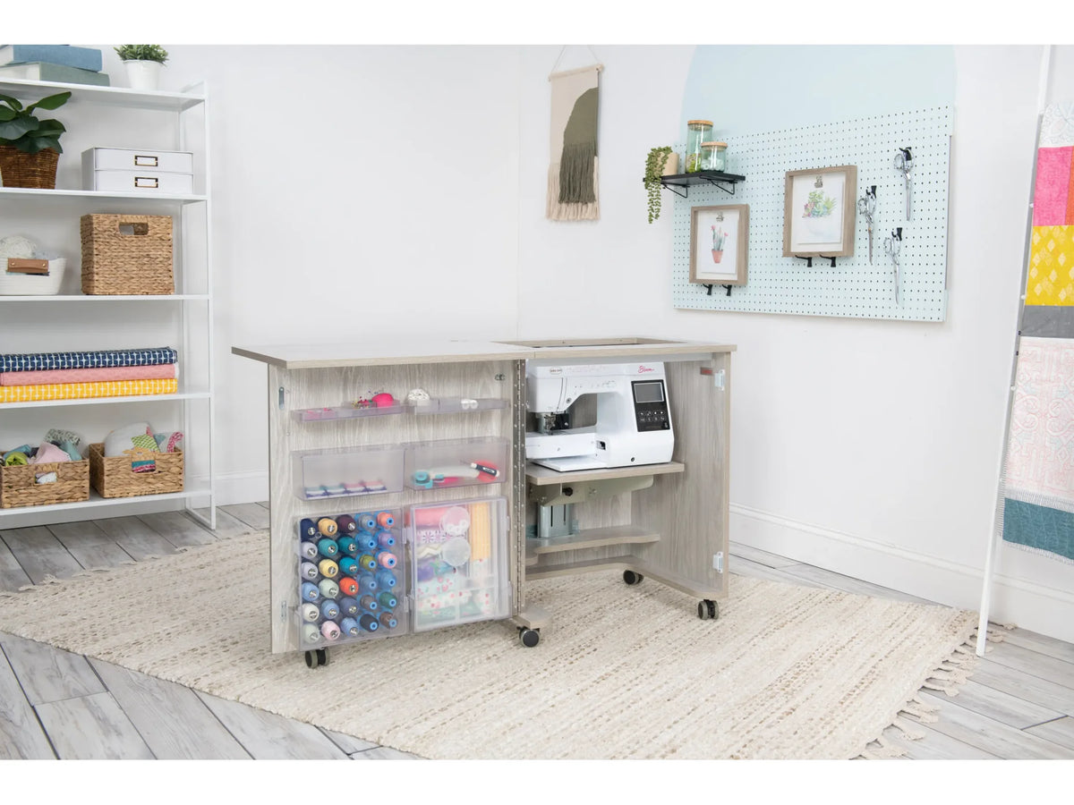 Koala Compact Sewing Cabinet in White - image 3 - quilting supply from Quilted Joy