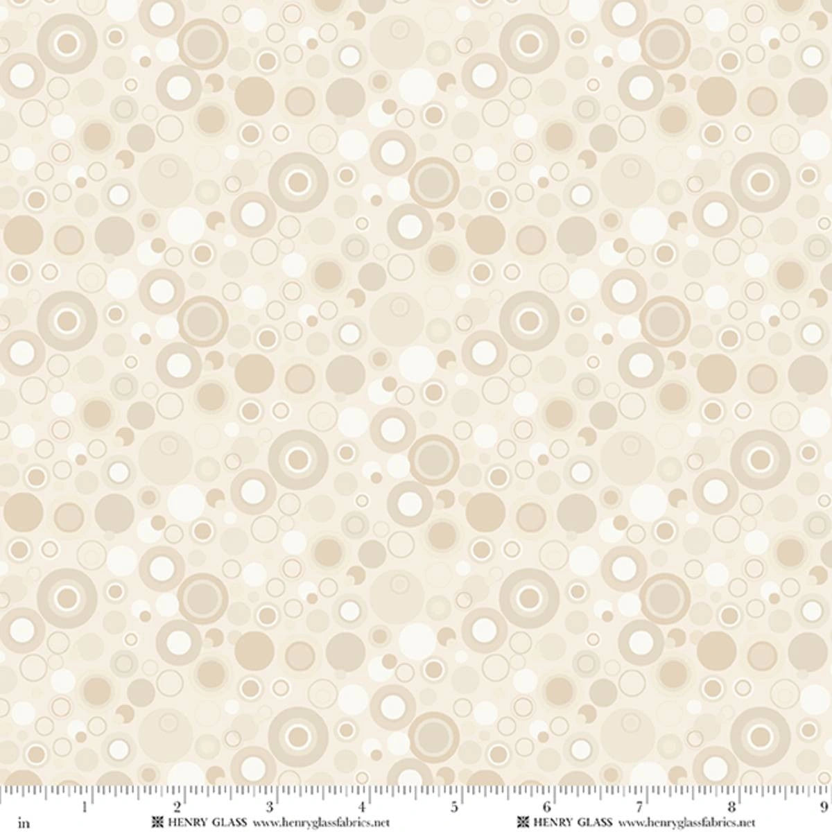 Bubble Dot Cream 108 inch Wide Quilt Backing Fabric by Henry Glass