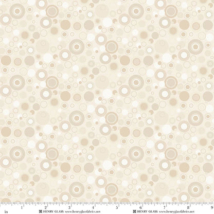 Bubble Dot Cream 108 inch Wide Quilt Backing Fabric by Henry Glass