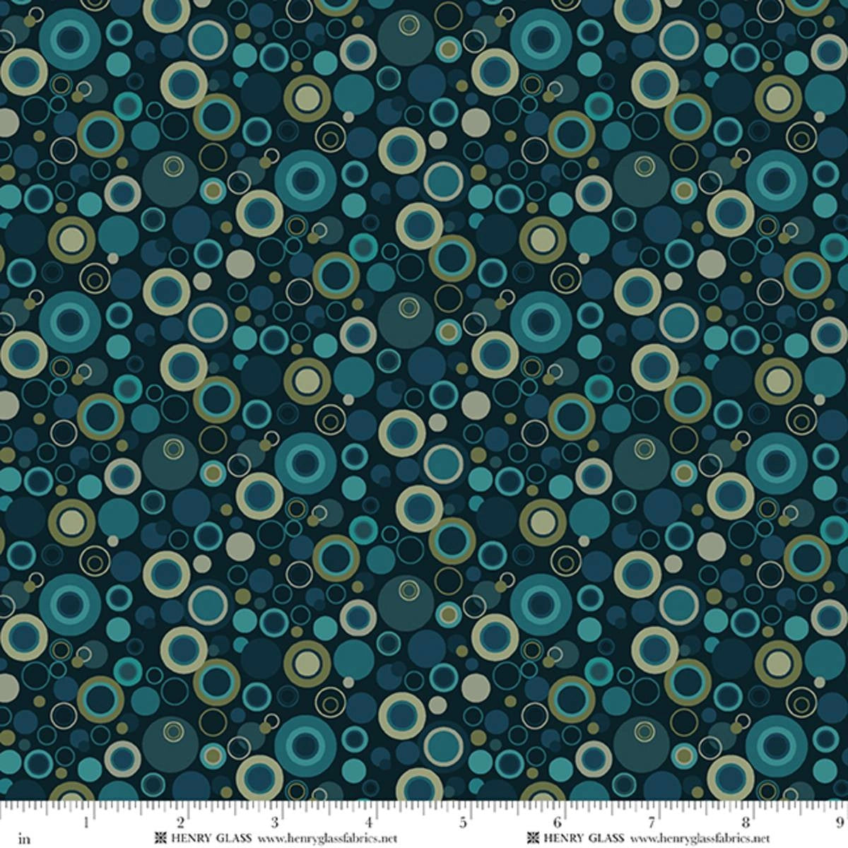 Bubble Dot Navy 108 inch Wide 3 Yard Quilt Fabric Back Pack by Henry Glass
