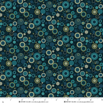 Bubble Dot Navy 108 inch Wide 3 Yard Quilt Fabric Back Pack by Henry Glass