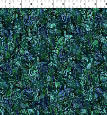 Halcyon II Blue Ferns Fabric Yardage