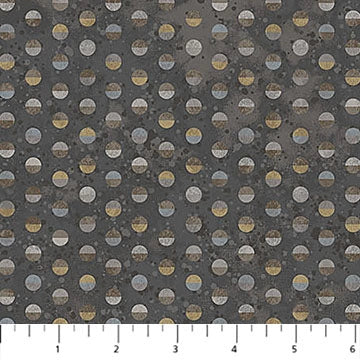 Two by Two Charcoal Dots Fabric Yardage - quilt fabric for sewing and quilting projects