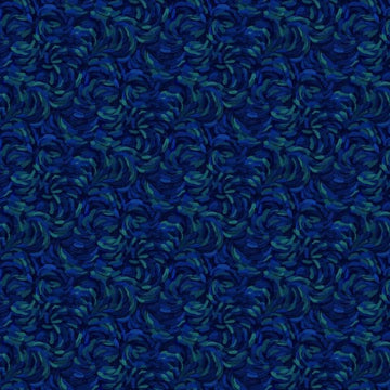 Starry Night Dark Blue Multi Brushstroke fabric yardage
