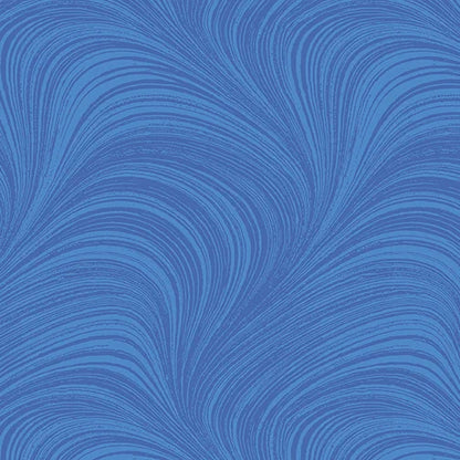 Wave Texture Medium Blue Flannel 108" Wide 3 Yard Quilt Fabric Back Pack - wide quilt backing fabric for longarm quilting
