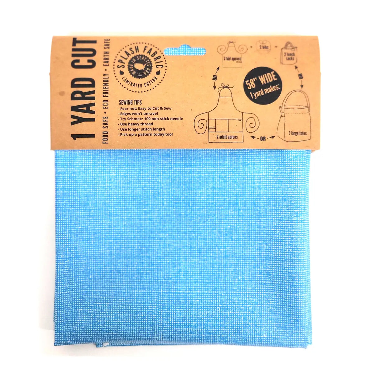 Laminated Cotton, Blue Jay Print, 1 Yard Precut