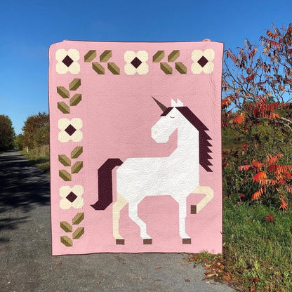 Unicorn Garden Solids quilt kit rainbow solid fabric collection