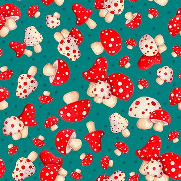 Gnome for the Holiday Blue Mushrooms - 5 yard Short Bolt B
