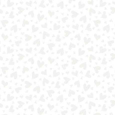 Quilting Illusions White Hearts Fabric Yardage - quilt fabric for sewing and quilting projects