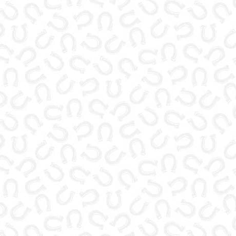 Quilting Illusions White Horseshoes Fabric Yardage - quilt fabric for sewing and quilting projects