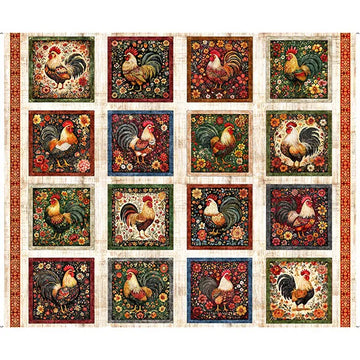 Rooster Cream 36" Panel