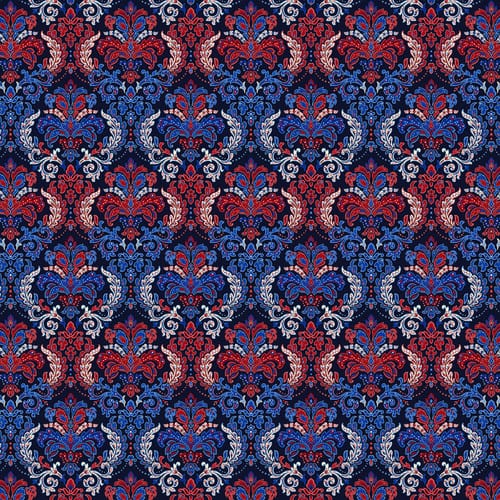 Liberty Hill Navy Damask 108" Wide Quilt Backing Fabric