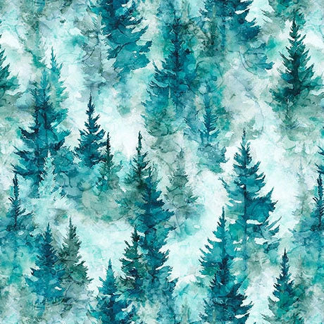Skyward Green Trees 108" Wide 3 Yard Quilt Fabric Back Pack - image 1 - wide quilt backing fabric for longarm quilting