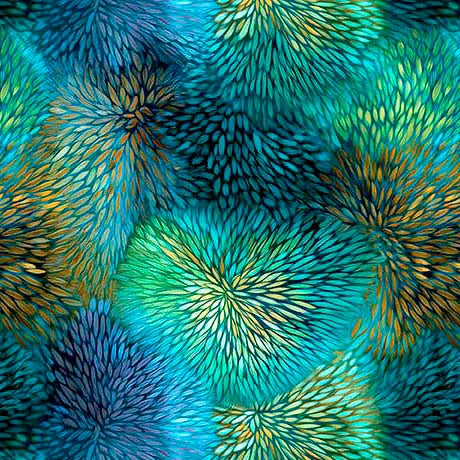 Dreamweaver Ocean Jade Color Burst Fabric Yardage at Quilted Joy