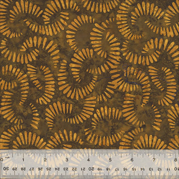 Quiltessentials Splendor Toffee Citrus Slices Batik Fabric Yardage