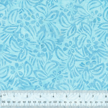 Quiltessentials Splendor Sky Hibiscus Batik Fabric Yardage
