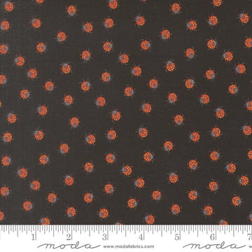 Ladybug Whimsy midnight ladybugs metallic cotton fabric yardage