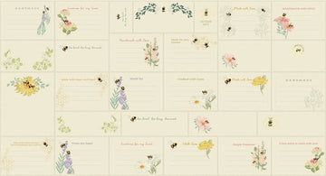 Pollinators Cloud Quilt Label Panel 24" x 43"