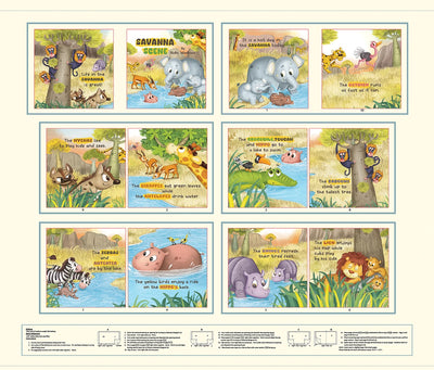 Savanna Scene Book Panel 36" x 43"