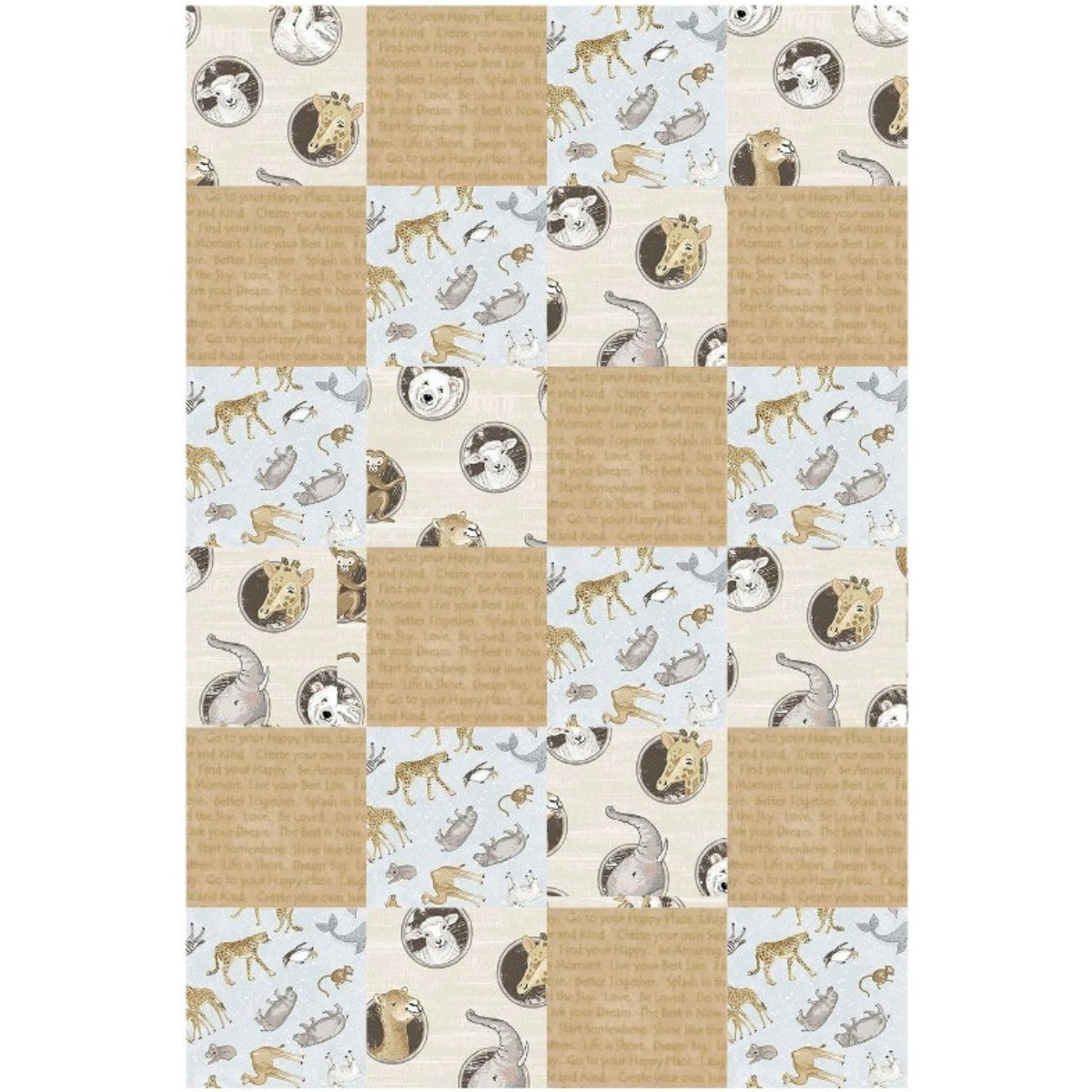 Two by Two rag quilt kit fabric detail