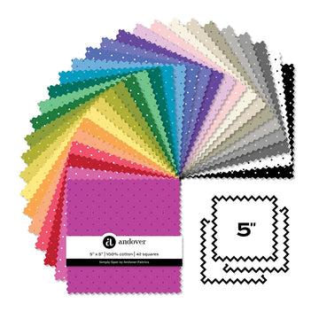 Simply Spot 5" Charm Squares - quilting supply from Quilted Joy
