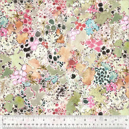 Bitty Back Pack Wild Wander Stone Lichen 55" x 108" Wide Quilt Backing Fabric - wide quilt backing fabric for longarm quilti