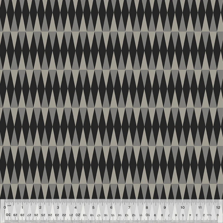 Game Night Grey Backgammon Geo Fabric Yardage