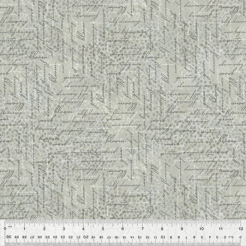 New Beginnings Grey Tulip Fields Fabric Yardage