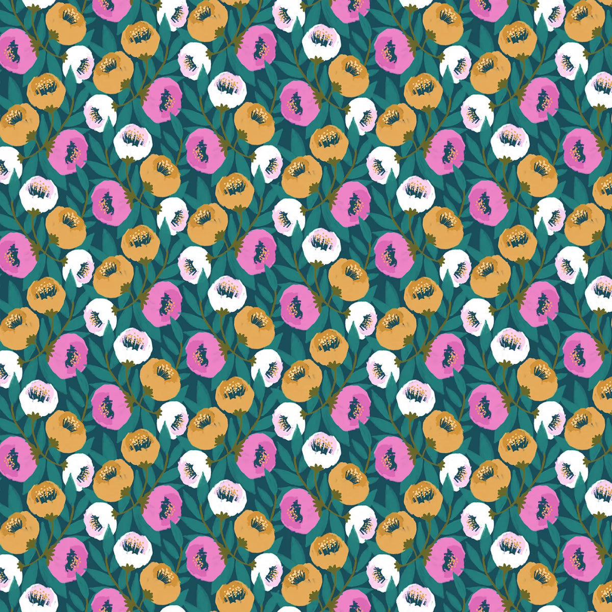 Dayspring Garland Teal Yardage